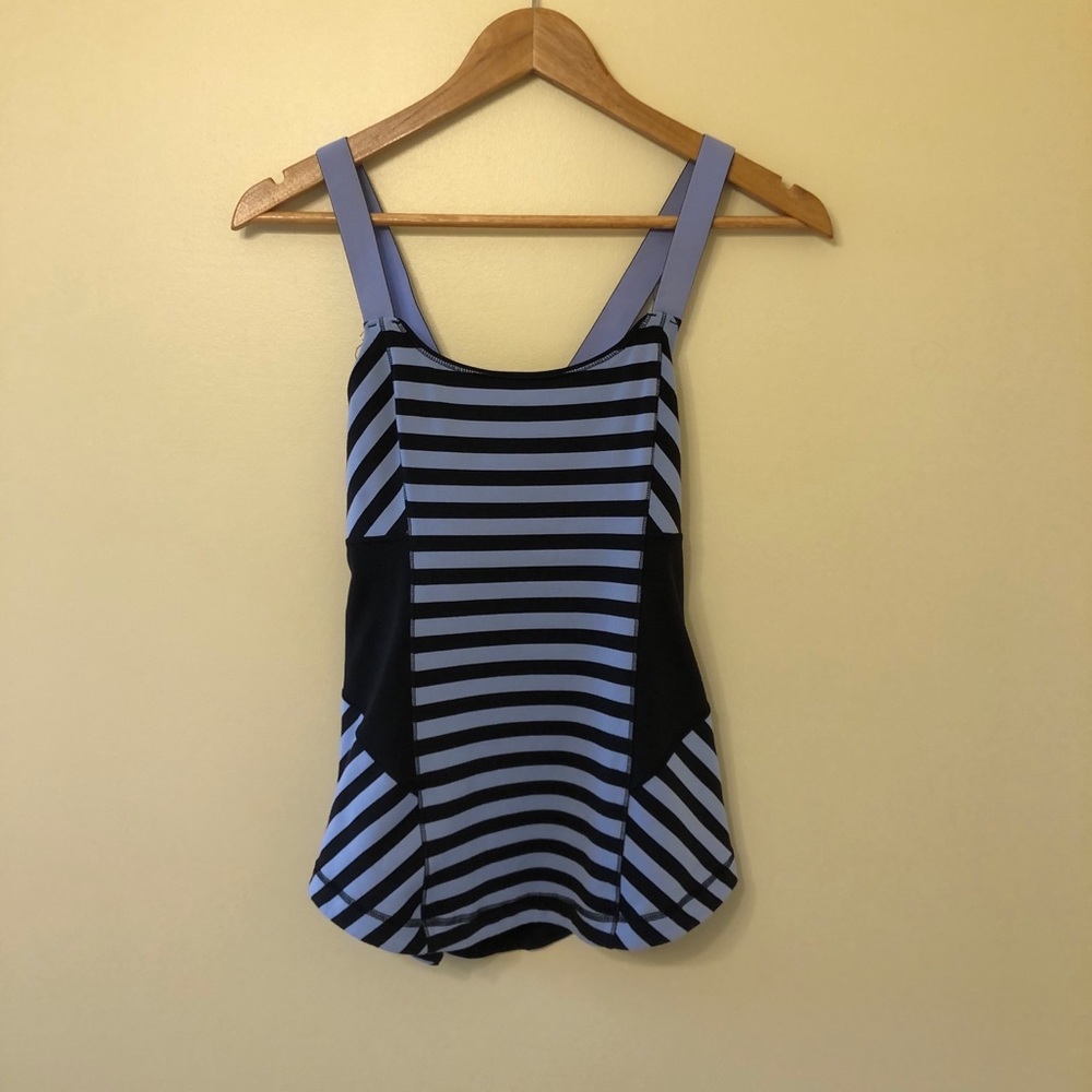 Lululemon Striped “Work it Out Tank” Top